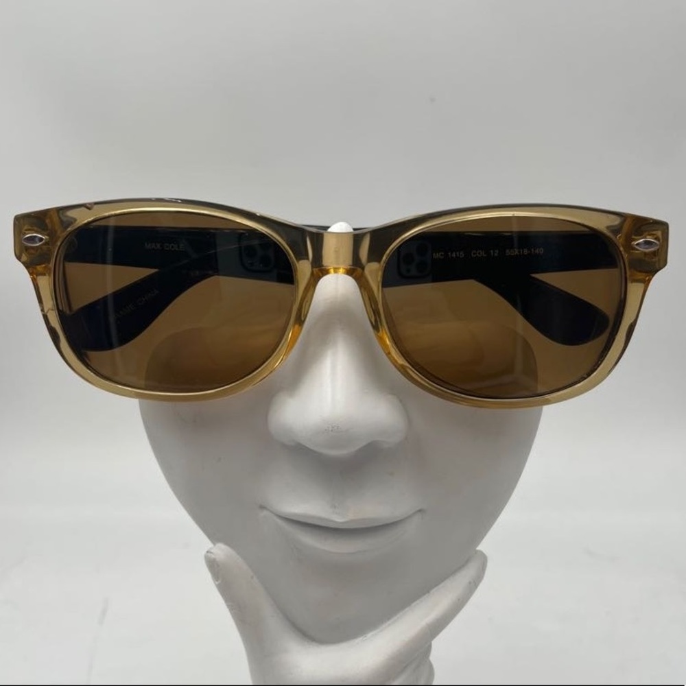Max Cole Brown Oval Sunglasses Frames MC1415